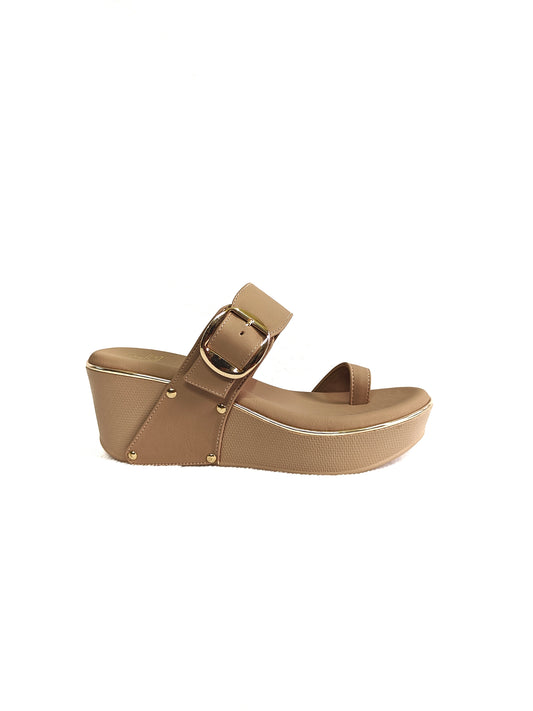PAGE Aurea Loft Wedges Chickoo (1409-7).