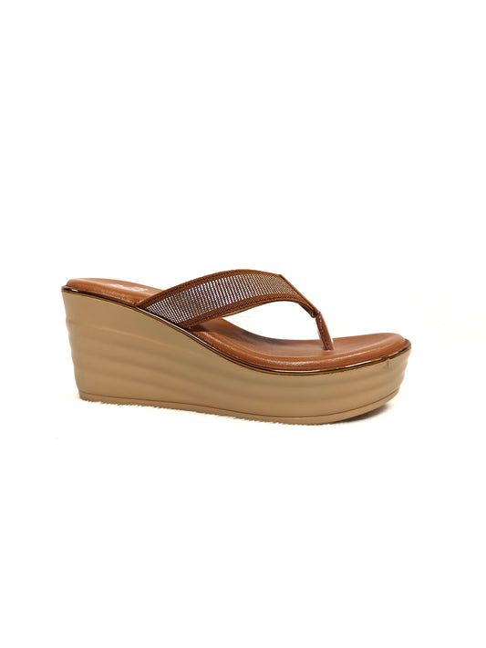 Page Aurelia Crest Crystal Wedge Tan (1391-6).