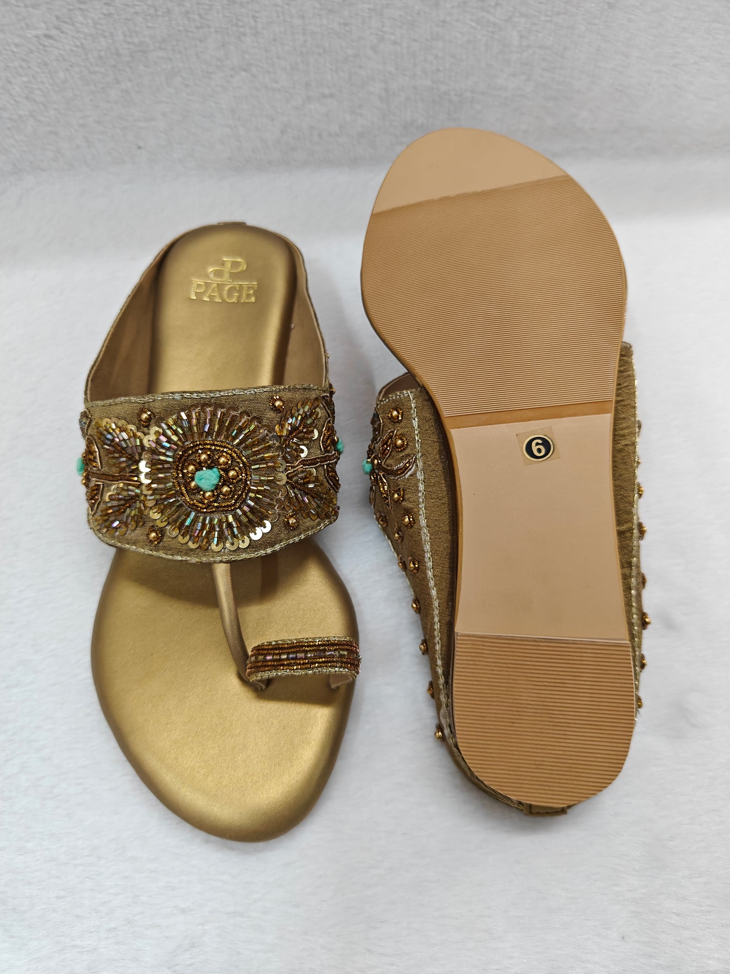 Page Blush Bloom Kolhapuri Flats Antique (1216).