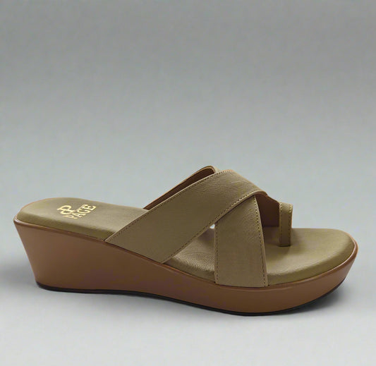 PAGE Elegant Comfort Wedge Sandals Mint Green.