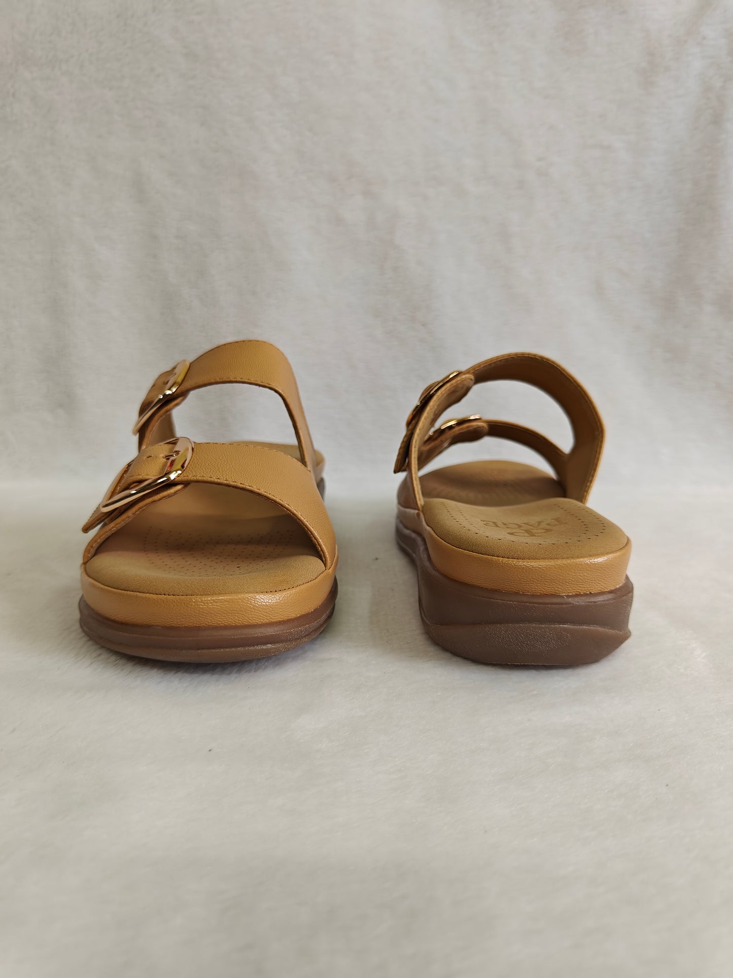 Page Duet-Buckle Comfort Slides Chickoo (1416-2).