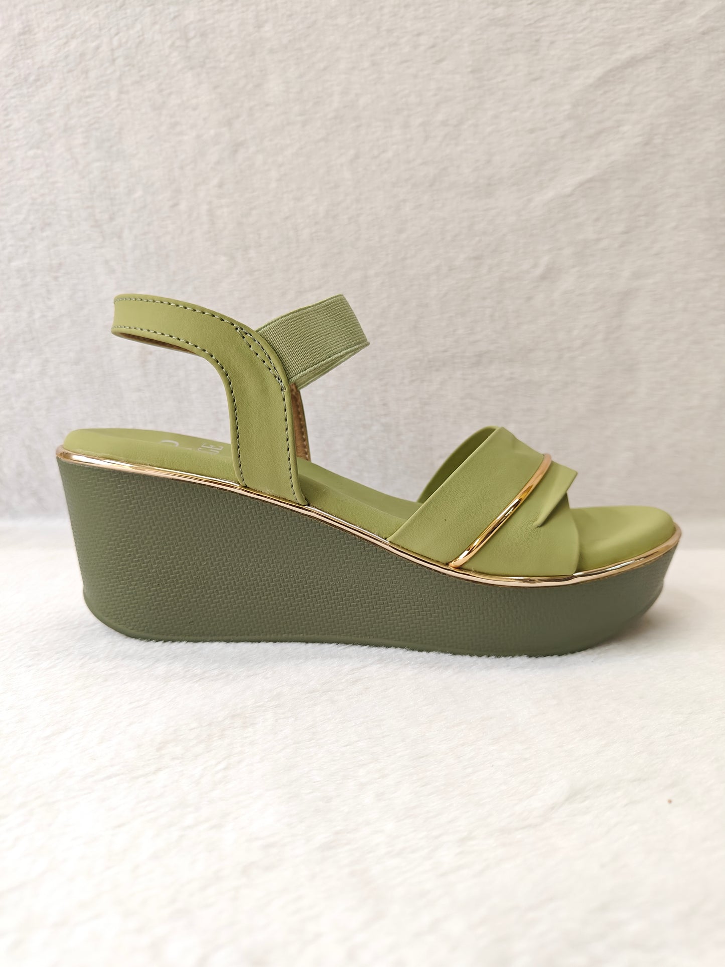 PAGE Elegant Green Wedge Sandals (1203).
