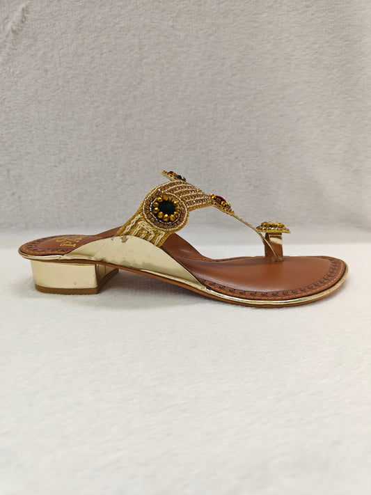 Page Regal Gemstone Block heel Rose Gold.