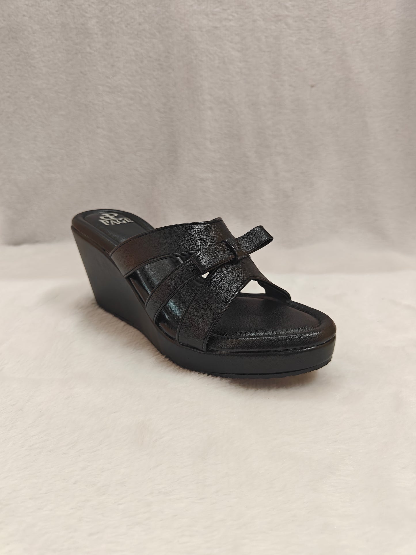 PAGE Comfort Chic Wedge Slip-Ons Black (1320-5).