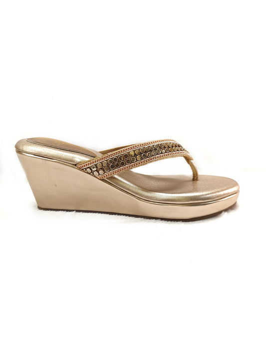 Page Radiant Rose Gold Wedge Sandals (764).